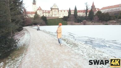 SWAP4K. A Sunday walk ended up as having a hot girl with in our bed, it was her first threesome