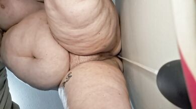 BBW mom takes huge dragon dildo up her ass