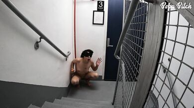 Publicly blindfolded and handcuffed + fingering til orgasm | XBIZ Thank You Vid