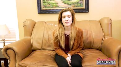 Lusty Ginger Keaton Finger Fucks Her Twat To Give A Deep BJ!