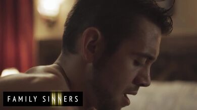 FAMILY SINNERS - Stepson’s Crush On His Busty Stepmom Is Revealed When She Sees Him Peeping