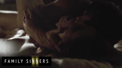 FAMILY SINNERS - Stepson Fills His Brunette MILF Stepmom With His Hard Cock As She Moans For More