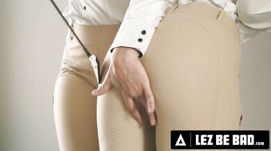 LEZ BE BAD - Private Riding Instructor MILF Sinn Sage Teaches Gal Ritchie How To DOMINATE