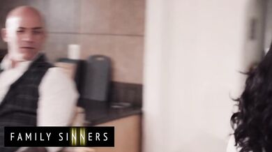 FAMILY SINNERS - Stepdaughter Gets Bent Over By Her Stepdad For A Hard, Deep Doggy On His Bed
