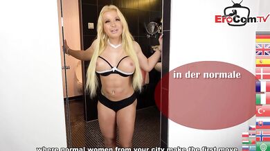 German amateur masturbation casting with a housewife next door