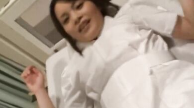 Tasty japanese teen nurse gets a creampie