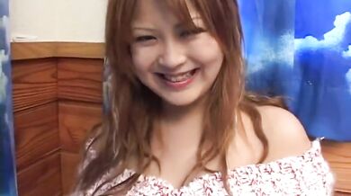 Hot japanese teen goes solo masturbating in POV