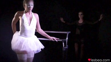 Lesbian seduction of bubble butt blonde ballet student - HALLOWEEN - Lesbea