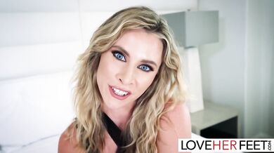 Mesmerizing Blondie Anya Olsen Teases With Her Feet On POV
