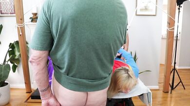 Behind the scenes - supergirl and batgirl fucked by old man
