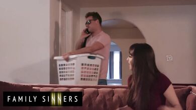 FAMILY SINNERS - Strict Stepmom Teaches Her Frat Boy Stepson Respect With Pussy Eating & Intense Sex