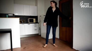 Dirty feet from barefoot walking (POV dirty feet, dirty bare feet, foot goddess, sexy soles toes)