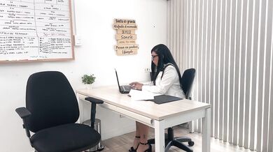 Horny secretary seduces guy at job interview and ends up getting fucked in the office