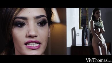 Sexy lesbian fuck each with a strap on