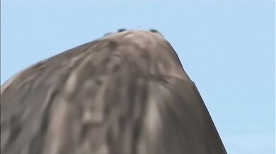 Beachside cartoon babe getting pussy fucked