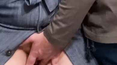 Touching Shaved Pussy Under Dress In The Subway