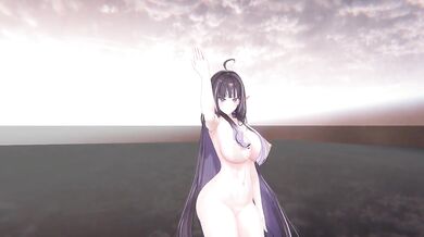 Nude Elf VTuber Strip Dance Wa Da Da | MMD