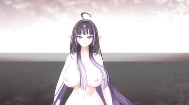 Nude Elf VTuber Strip Dance Wa Da Da | MMD