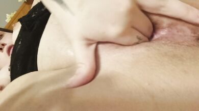 Playing with my pink wet pussy thinking of daddy