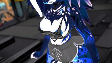 Lewd Furry MILF Expands Ass and Tits at the Gym - Fansly Preview - VRChat ERP