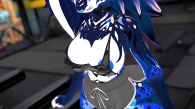 Lewd Furry MILF Expands Ass and Tits at the Gym - Fansly Preview - VRChat ERP