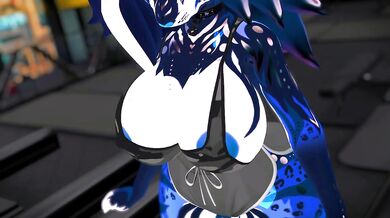 Lewd Furry MILF Expands Ass and Tits at the Gym - Fansly Preview - VRChat ERP