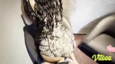 Sexy Latina undressing and touching herself