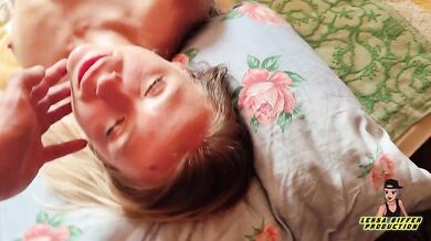 Woked a sweetly teen bb up with my fat stone morning dick and made cum after a big load