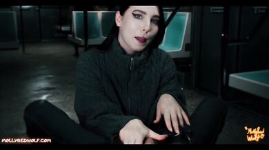 Student girl sucked dick of stranger on train - MollyRedWolf
