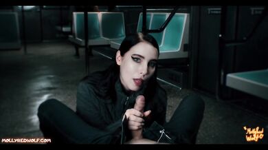 Student girl sucked dick of stranger on train - MollyRedWolf