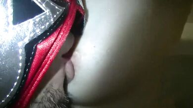 Mum in the bath warms the rain-soaked dad in the bath and has sex with