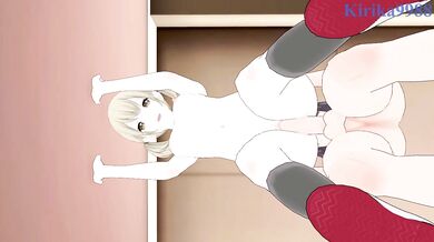 Kohane Azusawa and I have intense sex in the restroom. - Project SEKAI Hentai