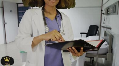 CUM Addicted Nurse Swallows Your Load