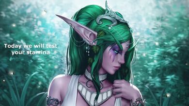 Edging and workout with Tyrande Hentai joi (Femdom Humiliation Feet CBT)