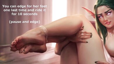 Edging and workout with Tyrande Hentai joi (Femdom Humiliation Feet CBT)