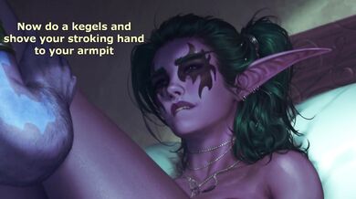 Edging and workout with Tyrande Hentai joi (Femdom Humiliation Feet CBT)