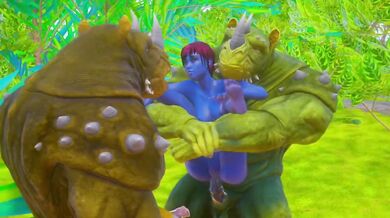 Double Furry Anal | Avatar girl | Wild life