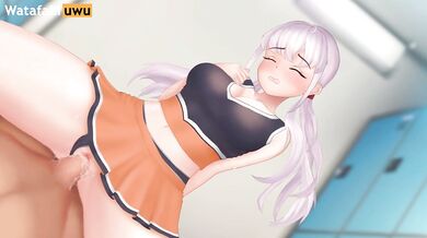 Beautiful schoolgirl cheerleader is fucked until cum - Hentai game