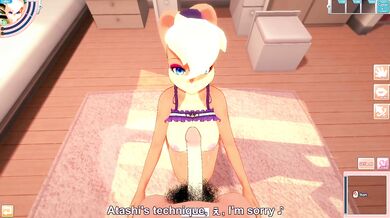 3D/Anime/Hentai: Lola Bunny bounce on a big cock and loves it !! (POV)