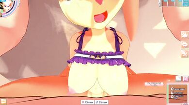 3D/Anime/Hentai: Lola Bunny bounce on a big cock and loves it !! (POV)