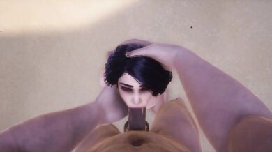 3d Animation Facefuck whith big cock Part 3