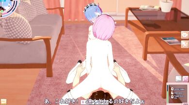 3D/Anime/Hentai. Re:ZERO Starting Life in Another World: Rem & Ram fucked in threesome!!!