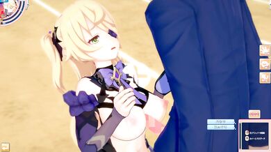 [Hentai Game Koikatsu! ]Have sex with Big tits Genshin Impact Fischl.3DCG Erotic Anime Video.