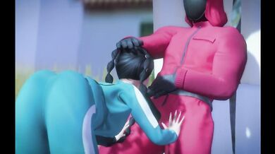 Female Contestant Gets Tight Pussy Fucked by BBC Guard (Squid Game Parody) - Second Life