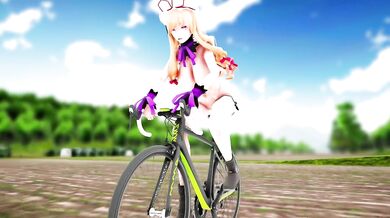 hentai mmd - bike 八雲紫 朝の特別鍛練 