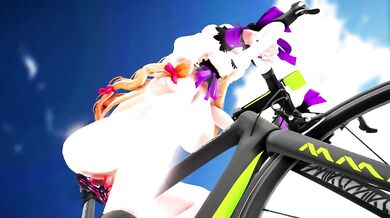 hentai mmd - bike 八雲紫 朝の特別鍛練 
