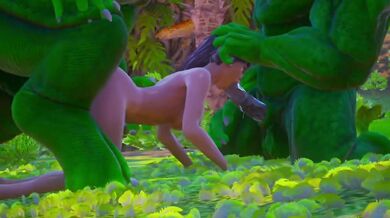 Furry aliens have a double anal challenge | wild life sex