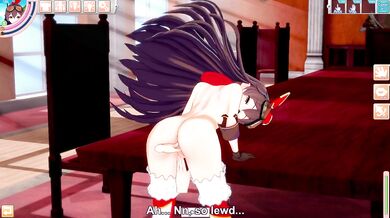 3D/Anime/Hentai.Genshin Impact: Amber orgasms over and over from Diluc's big dick !!
