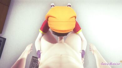 Dragon Ball Hentai - POV Pan boobjob, blowjob and fucked