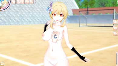 [Hentai Game Koikatsu! ]Have sex with Big tits Genshin Impact Lumine.3DCG Erotic Anime Video.